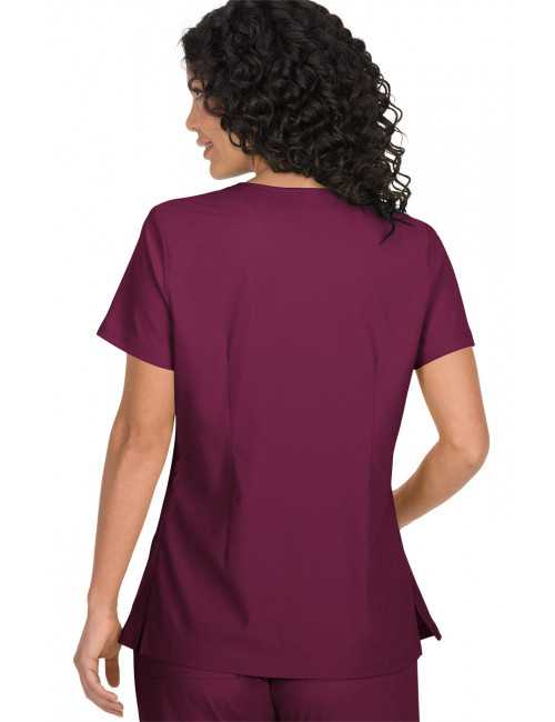 Blouse médicale Femme Koi "Katie", collection Koi Basics (374-) bordeaux dos