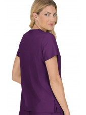 Blouse médicale Femme Koi "Becca", collection Koi Basics (373-) aubergine dos