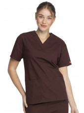Women's V-Neck Medical Blouse, Dickies, 2 pockets, "EDS Signature" Collection (86706)