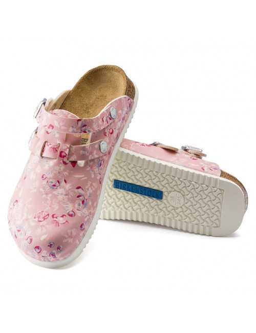 Zuecos médicos flores rosas, Birkenstock (Kay)