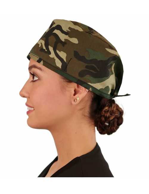Calot médical "Camouflage militaire" (210-1021) femme face