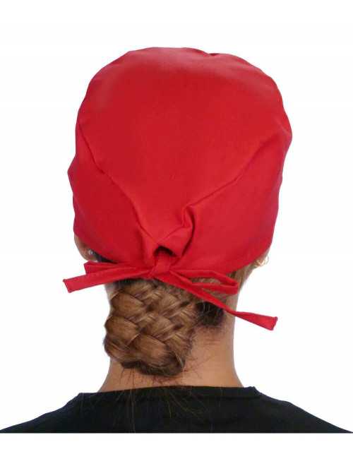 Calot médical Rouge (210-1032) femme dos