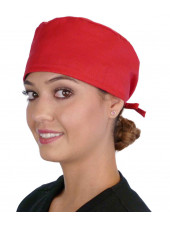 Calot médical Rouge (210-1032) femme face