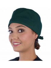 Calot médical "Vert foncé" (210-1124) femme face