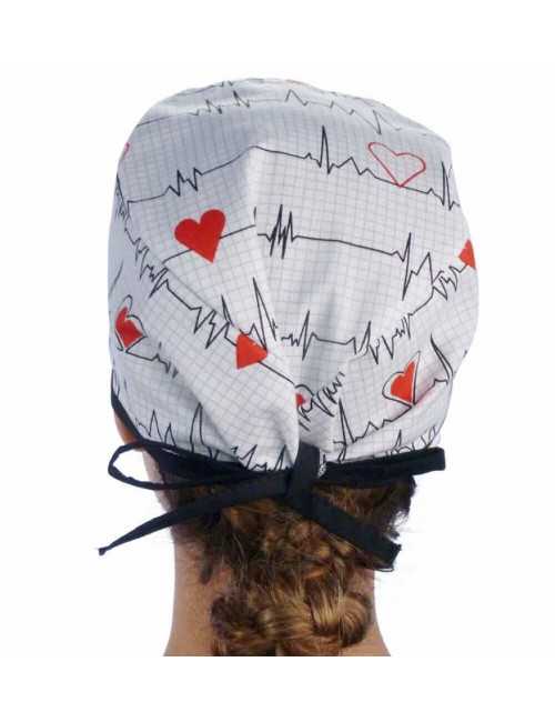 Gorra médica "Heartbeat" (210-8487-BL)
