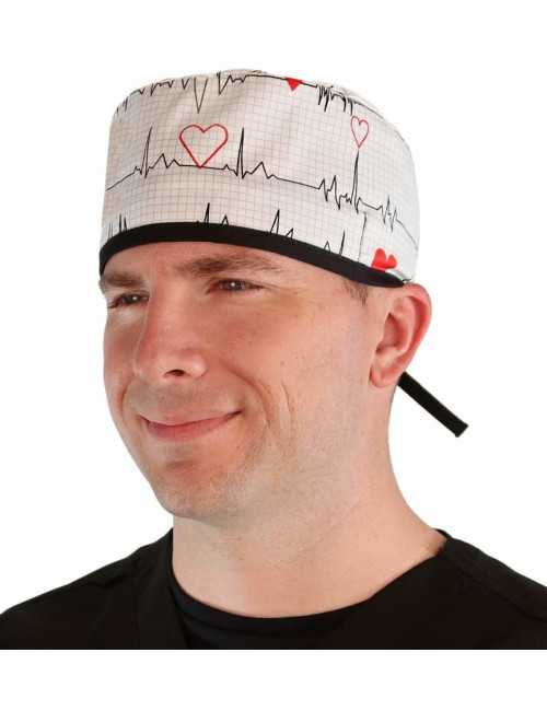 Medical cap "Heartbeat" (210-8487-BL)