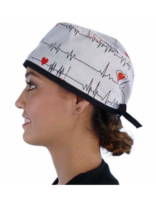 Medical cap "Heartbeat" (210-8487-BL)