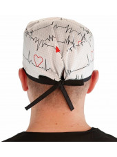 Calot médical "Battements de Coeur" (210-8487-BL) homme dos