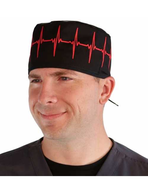 Medical cap "Red Heartbeat" (210-8799)