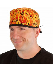 Medical Cap "Red Flames" (210-2040-BL)
