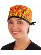 Medical Cap "Red Flames" (210-2040-BL)