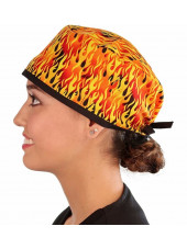Medical Cap "Red Flames" (210-2040-BL)