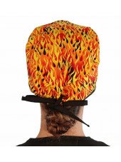 Calot médical "Flammes jaunes" (210-7748-BL) femme dos