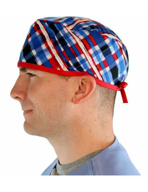 Medical Cap "Tricolour tiles" (210-8587-RE)