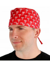 Calot médical "Caducée rouge" (210-8636) homme face