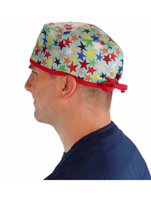 Medical Cap "Colored stars" (210-8813-RE)