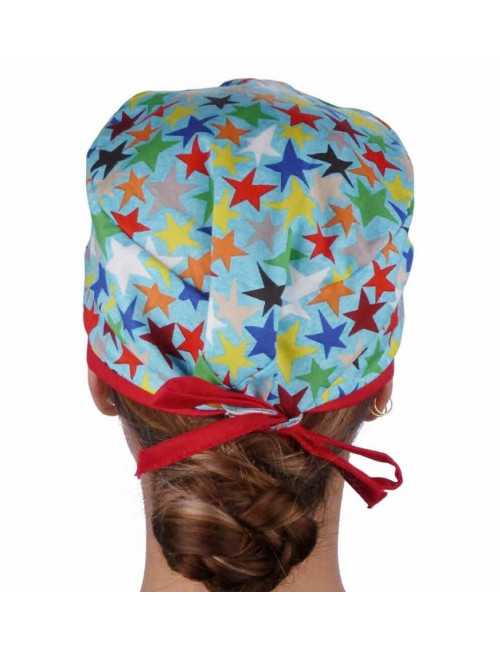 Gorra médica "Estrellas de colores" (210-8813-RE)
