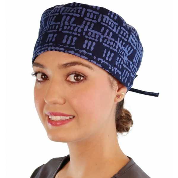 Medical Cap "Batik Blue" (210-8905)