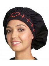 Gorra médica de pelo medio-largo "Red Heartbeat" (214-8808)