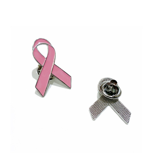 Pin's Ruban Rose vue produit Pin's Ruban Rose vue produit