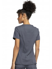 Blouse Médicale Femme Antibactérienne Cherokee, Collection "Infinity" (2625A) gris anthracite dos