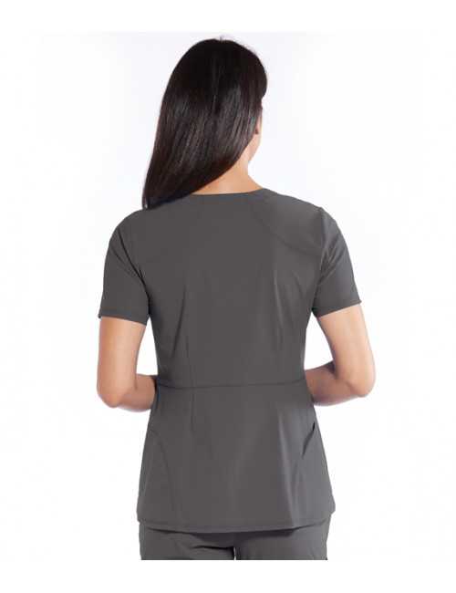 Blouse médicale femme, collection "Grey's Anatomy Edge" (GET047-) gris anthracite