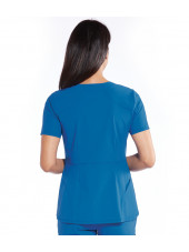 Blouse médicale femme, collection "Grey's Anatomy Edge" (GET047-) bleu royal dos