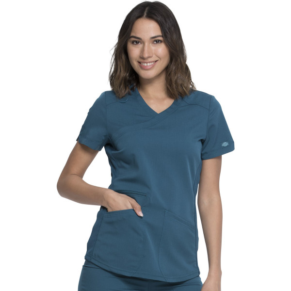Blouse Médicale Femme Cache Coeur, Dickies "Balance" (DK840) vert caraibe face