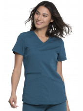 Blouse Médicale Femme Cache Coeur, Dickies "Balance" (DK840) vert caraibe gauche