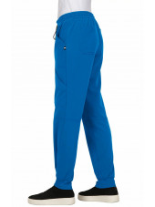 Pantalon médical Femme Koi "Good Vibe", collection Koi Next Gen (740) bleu royal droite