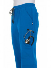 Pantalon médical Femme Koi "Good Vibe", collection Koi Next Gen (740) bleu royal détail