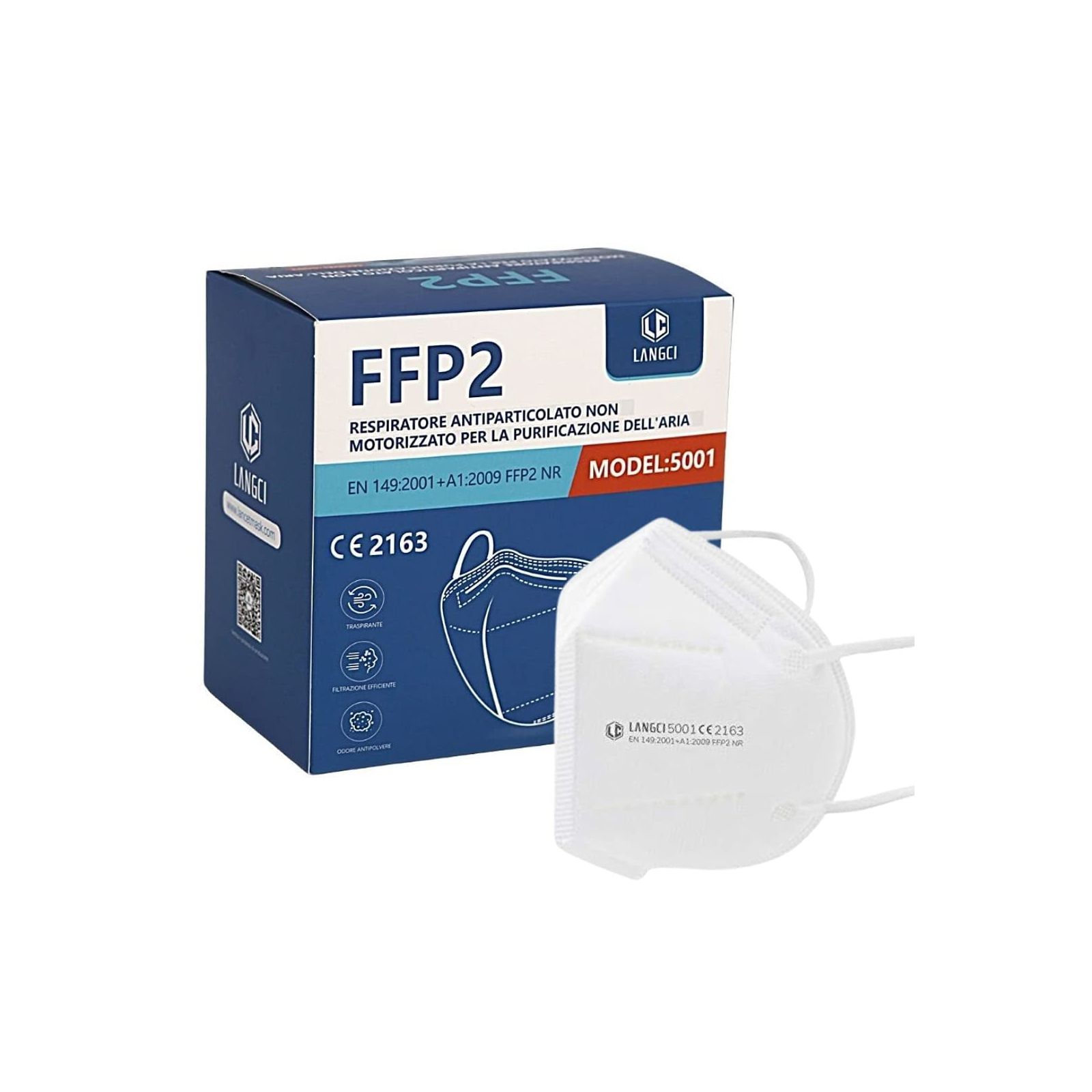 Pack of 20 - Disposable Mask FFP2