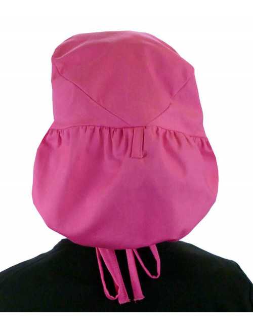 Calot médical Cheveux Longs "Fushia" (815-1151) femme dos