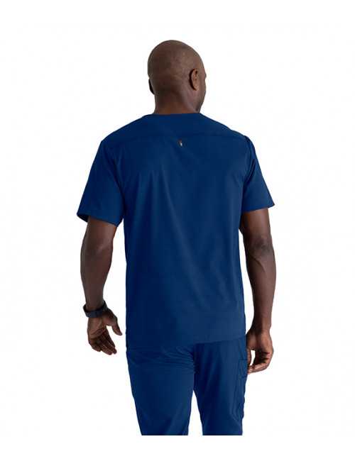 Blouse médicale homme 1 poche, collection "Grey's Anatomy Stretch" (GRST079-) bleu marine dos