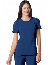 Blouse médicale antimicrobienne Femme Col rond, Cherokee, Collection "Infinity" (2624A) royal