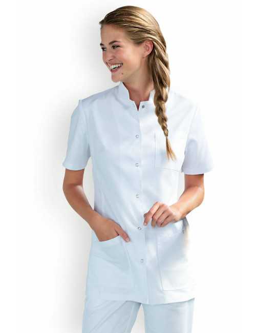 Blouse médicale Femme "Sophie" couleur unie, Clinic Dress blanc