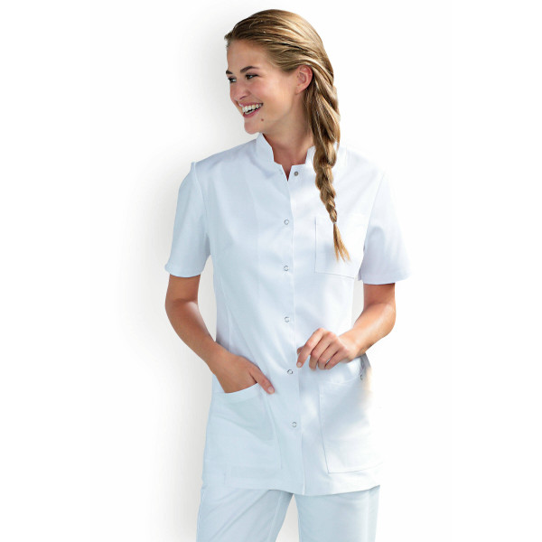 Blouse médicale Femme "Sophie" couleur unie, Clinic Dress blanc
