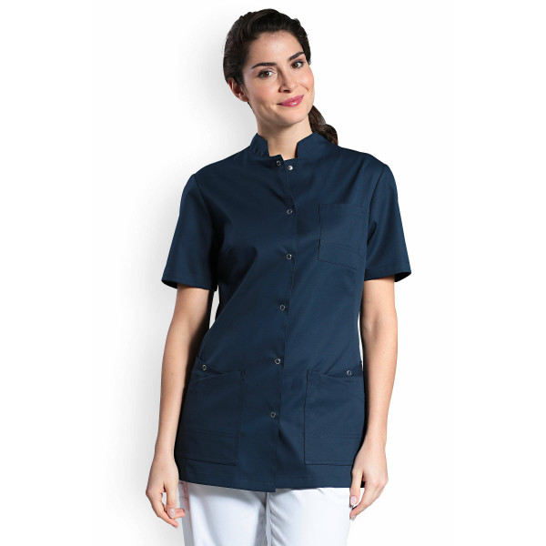 Blouse médicale Femme "Sophie" couleur unie, Clinic Dress bleu marine Blouse médicale Femme "Sophie" couleur unie, Clinic Dress bleu marine
