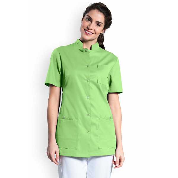 Blouse médicale Femme "Sophie" couleur unie, Clinic Dress vert pomme
