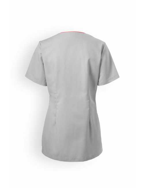 Blouse médicale Femme "Eugénie", Clinic Dress gris et rose modele