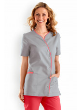 Blouse médicale Femme "Eugénie", Clinic Dress gris et rose modele