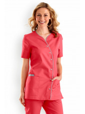 Blouse médicale Femme "Eugénie", Clinic Dress rose et gris modele