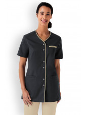 Blouse médicale Femme "Ella", Clinic Dress gris anthracite et beige modele