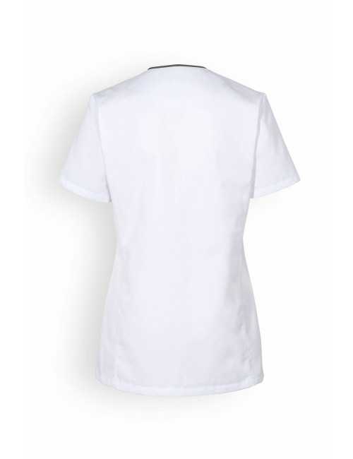 Blouse médicale Femme "Ella", Clinic Dress blanc et gris anthracite dos