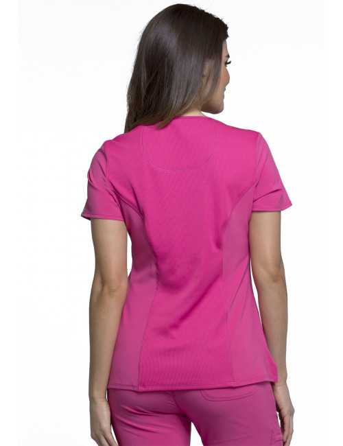 Cache-cœur femme antimicrobien, Cherokee collection "Infinity" (2625A), couleur fushia, vue dos