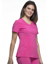Cache-cœur femme antimicrobien, Cherokee collection "Infinity" (2625A), couleur fushia, vue droit