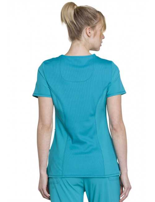 Cache-cœur femme antimicrobien, Cherokee collection "Infinity" (2625A), couleur teal, vue dos