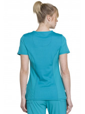 Cache-cœur femme antimicrobien, Cherokee collection "Infinity" (2625A), couleur teal, vue dos
