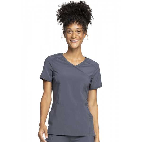 Blouse Médicale Femme Antibactérienne Cherokee, Collection "Infinity" (2625A) gris anthracite face