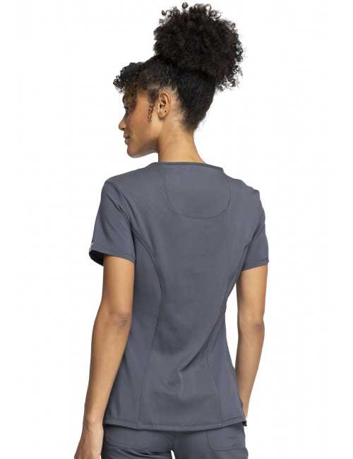 Blouse Médicale Femme Antibactérienne Cherokee, Collection "Infinity" (2625A) gris anthracite dos